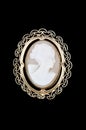 Vintage cameo brooch Royalty Free Stock Photo