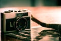 Vintage camera for analog film photography