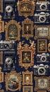 Vintage Camera and Art Frame Collage Royalty Free Stock Photo