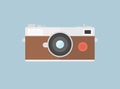 Vintage Camera Icon, flat design. Royalty Free Stock Photo