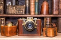 Vintage Camera - Generative AI Royalty Free Stock Photo