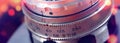 Vintage camera lens close-up details Royalty Free Stock Photo