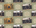 Vintage Camera Pattern Royalty Free Stock Photo