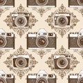 Vintage Camera Pattern Royalty Free Stock Photo