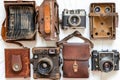 Vintage Camera in Retro Style on White Background. AI Generated