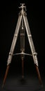 Vintage Camera Tripod: American Sculpture Style, Detailed And Damaged