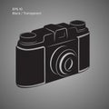 Vintage camera vector illustration. Retro photo equipment icon Royalty Free Stock Photo