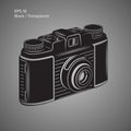 Vintage camera vector illustration. Retro photo equipment icon Royalty Free Stock Photo