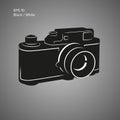 Vintage camera vector illustration. Retro photo equipment icon Royalty Free Stock Photo