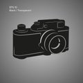 Vintage camera vector illustration. Retro photo equipment icon Royalty Free Stock Photo