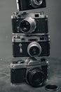 Vintage cameras Royalty Free Stock Photo