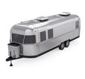 Vintage Camper Trailer Isolated