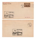 Vintage Canadian Air Mail Envelopes from 1929 Set Royalty Free Stock Photo