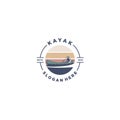 Vintage canoe logo emblem logo