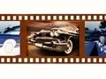 vintage car on 35mm color film fragment Royalty Free Stock Photo