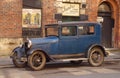 Vintage Chevrolet Car Against 1940s Backdrop Royalty Free Stock Photo