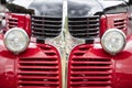 Vintage car, close-up of front detail Royalty Free Stock Photo