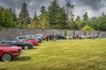 Vintage Car Club in Powerscourt, people admiring beautiful vintage cars, Ireland