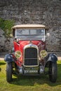 Vintage Car Club in Powerscourt, red Citroen 12 24 Vintage 4DR, Ireland Royalty Free Stock Photo