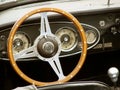 Vintage car cockpit