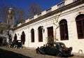 Vintage car in Colonia del Sacramento street, Uruguay Royalty Free Stock Photo