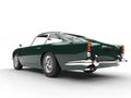 Vintage car - dark green - back side view Royalty Free Stock Photo