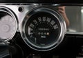 Vintage car dashboard with classic speedometer and odometer readings Royalty Free Stock Photo