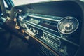 Vintage Car Dashboard Interior Royalty Free Stock Photo