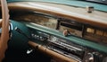 Vintage car dashboard speed, elegance, luxury, shiny, control, leather generated by AI