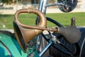 Vintage car detail, antique air horn