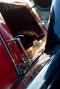 Vintage car detail - bonnet hook