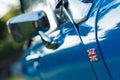 Vintage car detail - union jack badge Royalty Free Stock Photo