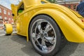 Vintage car Details exterior Yellow