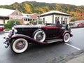 Vintage car display for autumn festival in Arrowtown, New Zealand