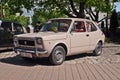 Vintage veteran old classic compact Italian car Fiat 127 parked Royalty Free Stock Photo