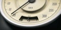 Vintage car gauge closeup detail on black background. 3d illustration Royalty Free Stock Photo