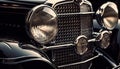 Vintage car grille reflects American culture elegance and old fashioned simplicity generated by AI Royalty Free Stock Photo