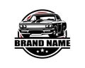 Vintage Car logo template with custom service and car restoration for your company. Vector logo illustration.