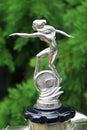 Vintage car Mascot - Lady on a winged wheel