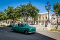 Vintage car near Paseo del Prado Paseo de Marti - Havana, Cuba