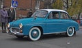 Classic veteran vintage retro oldtimer Polish car Syrena 105 during a parade