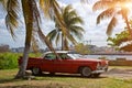 Vintage car parked in Havana, Cuba