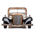 Vintage Car Photo Frame On White Background