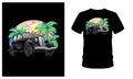 Black Vintage Car Design T Shirt Royalty Free Stock Photo