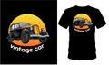 Vintage Car Design T Shirt Royalty Free Stock Photo