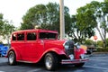 Vintage car right-front-side view Royalty Free Stock Photo