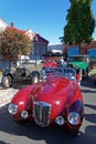 Vintage car show in Motueka High Street in front of the museum