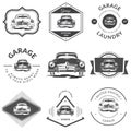 Vintage car sign - Classic Garage. Royalty Free Stock Photo