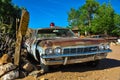 Vintage Car with a Siren on Historic Route 66