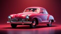 Vintage Car on Solid Background Iconic Elegance Royalty Free Stock Photo